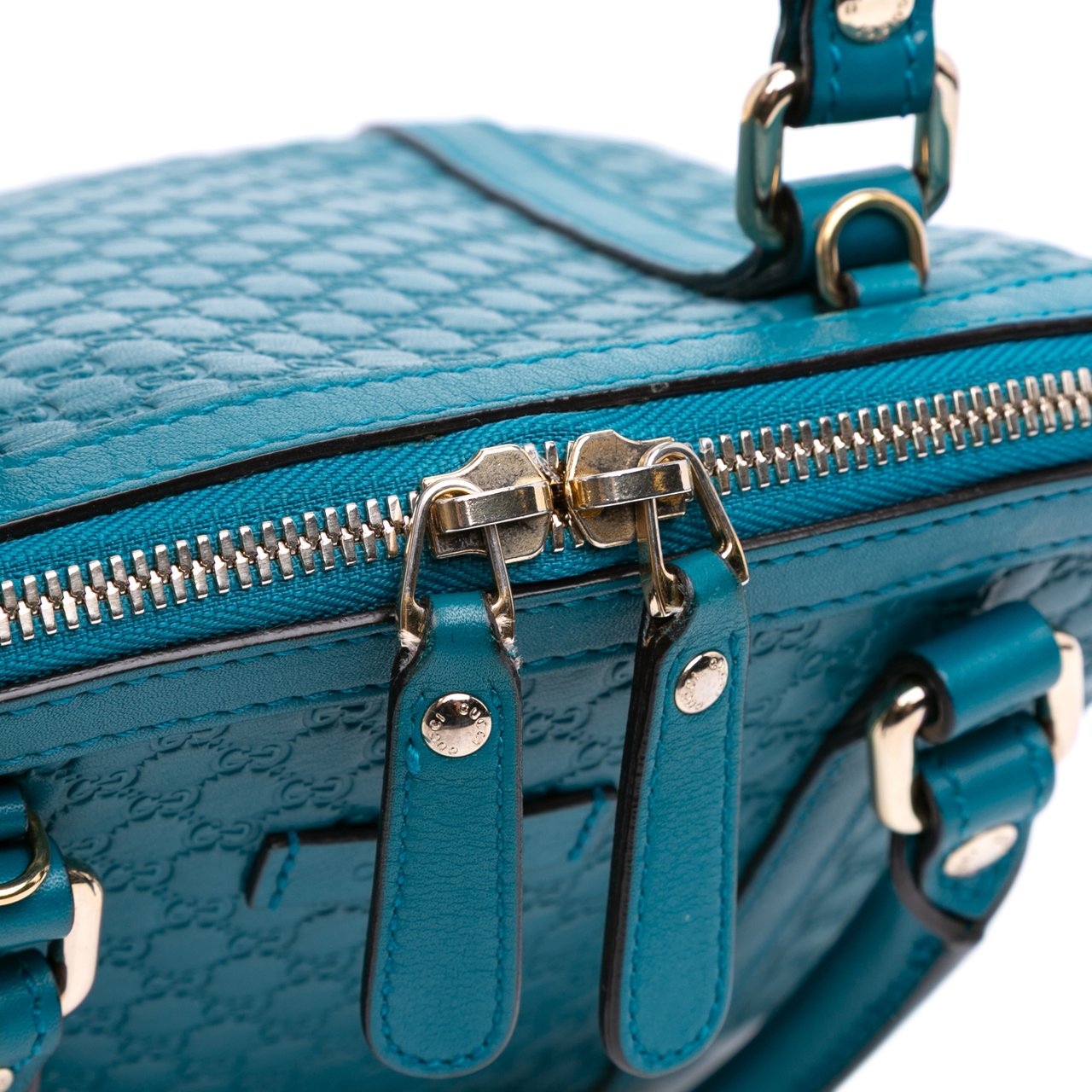 Gucci Mini Microguccissima Dome Satchel Blauw