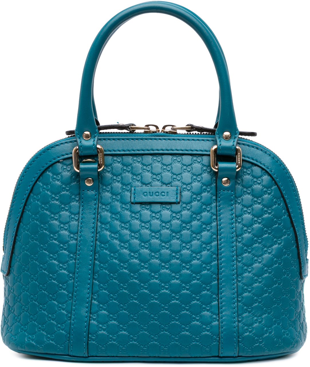Gucci Mini Microguccissima Dome Satchel Blauw