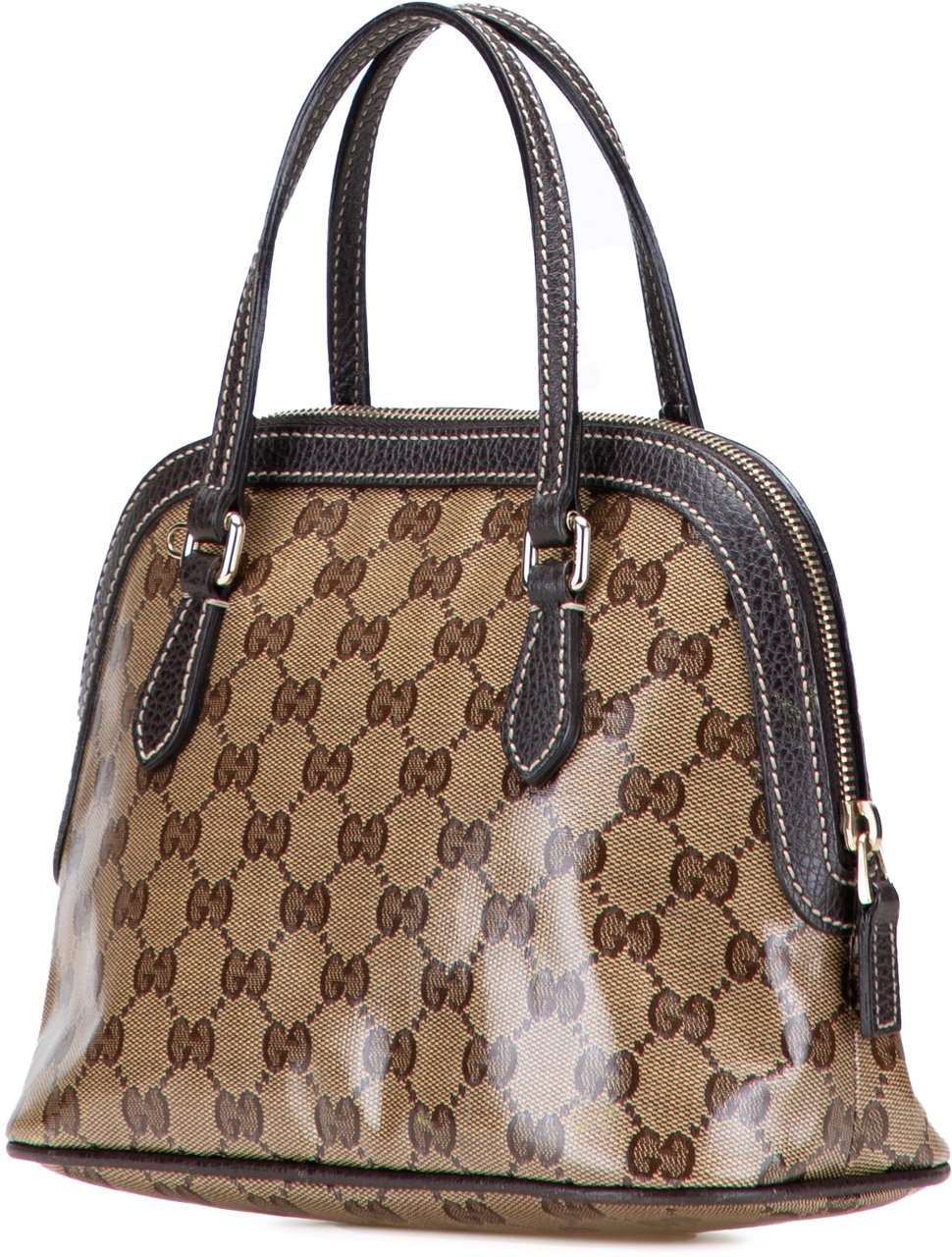 Gucci Mini GG Crystal Dome Satchel Bruin