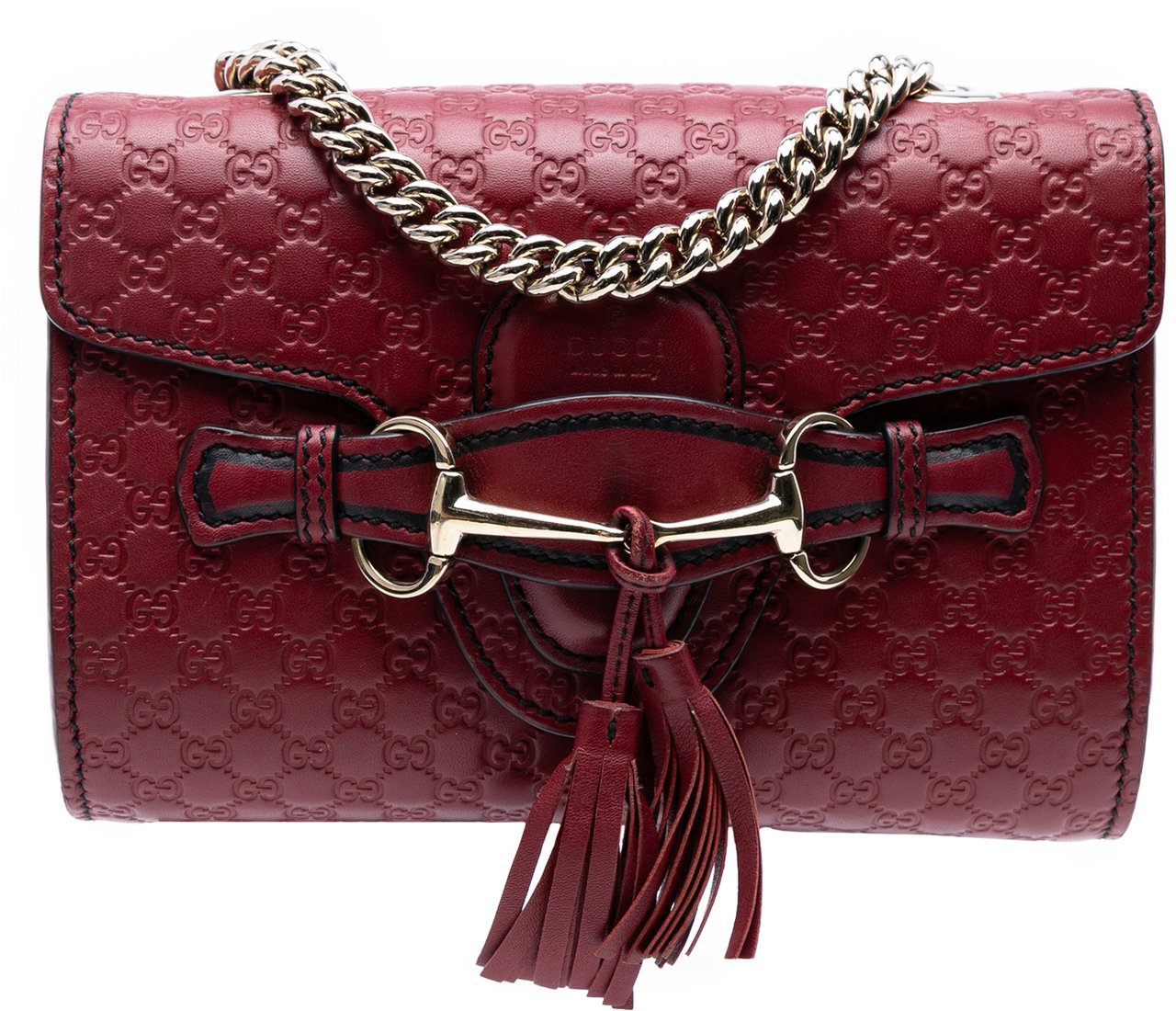 Gucci Mini Microguccissima Emily Crossbody Rood