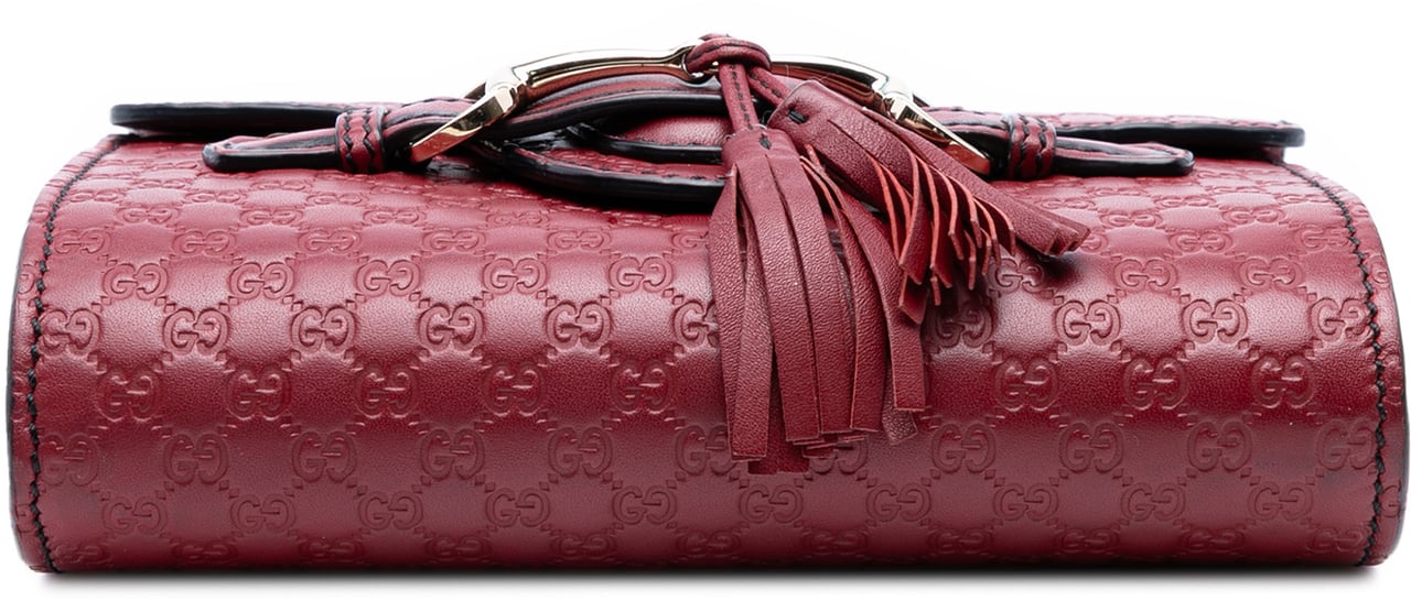Gucci Mini Microguccissima Emily Crossbody Rood