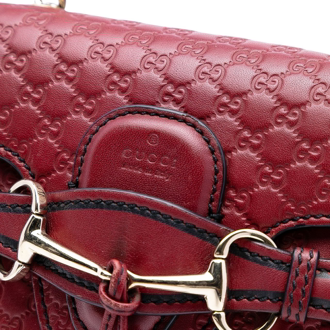 Gucci Mini Microguccissima Emily Crossbody Rood
