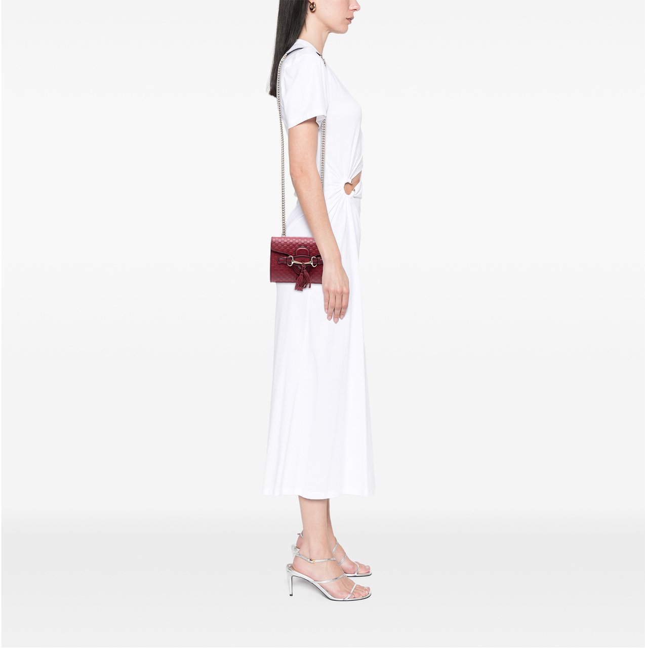Gucci Mini Microguccissima Emily Crossbody Rood