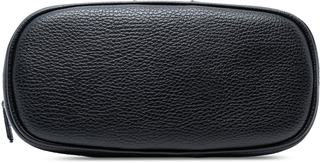 Gucci Mini Leather Web Dome Satchel Zwart