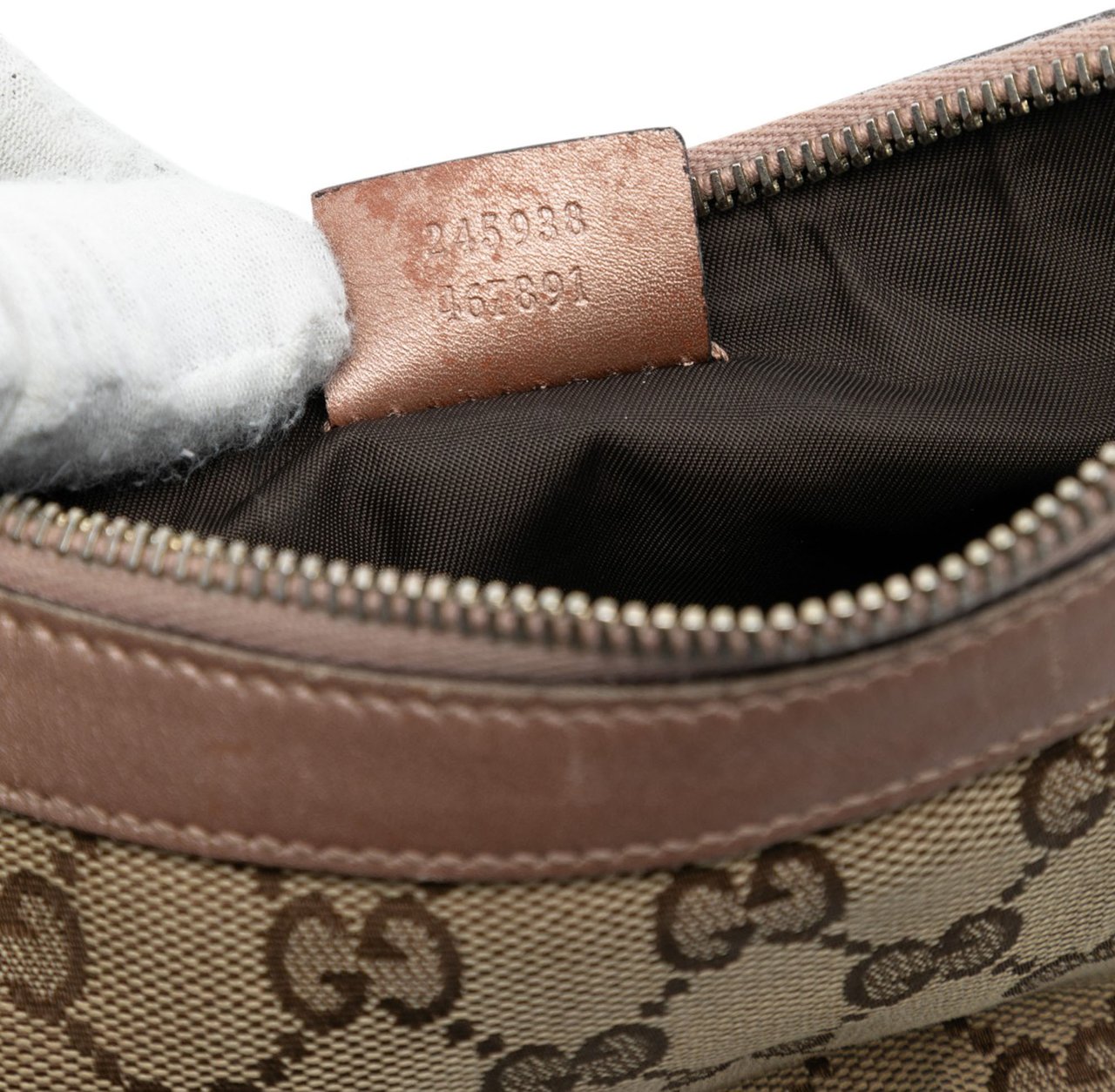 Gucci GG Canvas Lovely Heart Pochette Bruin