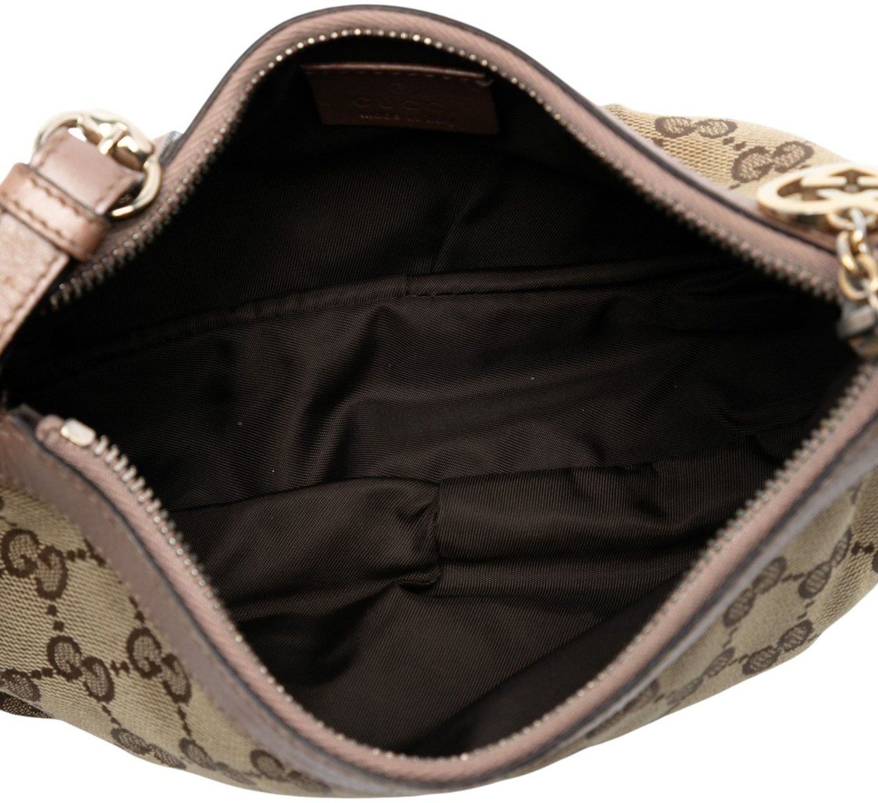 Gucci GG Canvas Lovely Heart Pochette Bruin