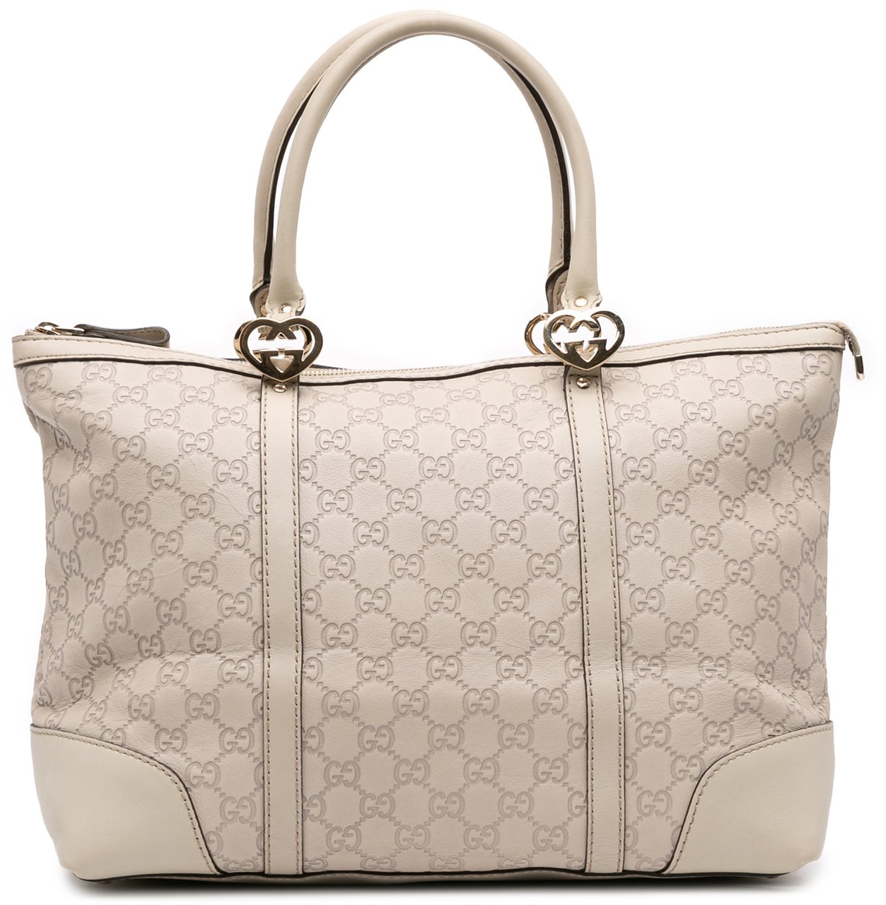 Gucci Guccissima Lovely Heart Tote Bruin