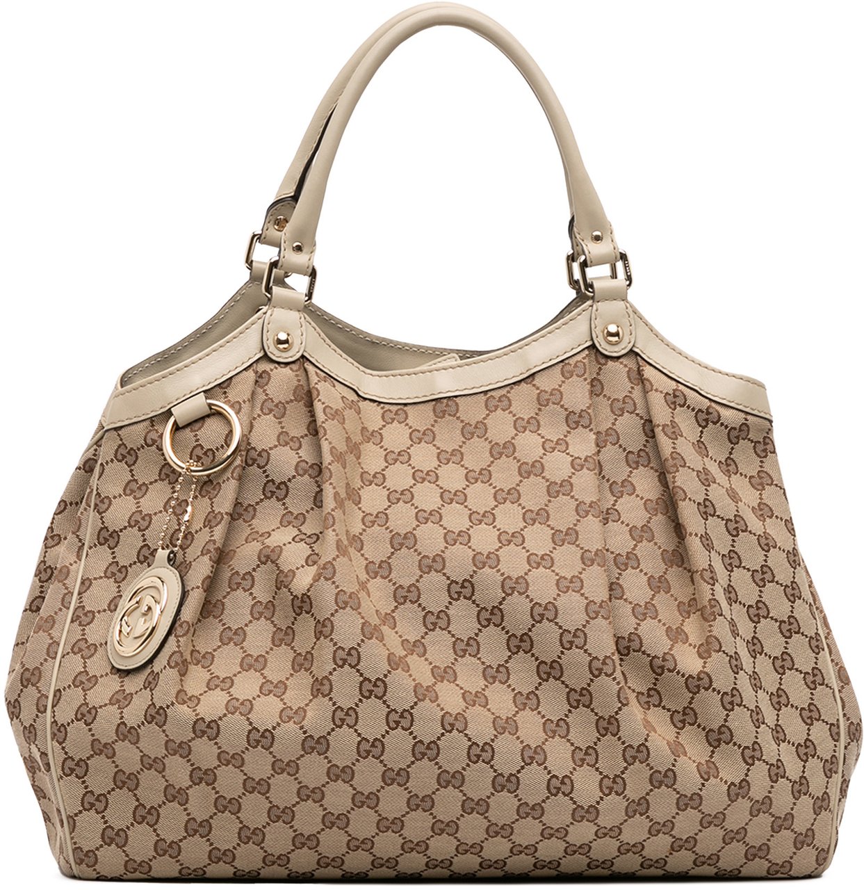 Gucci Large GG Canvas Sukey Tote Bruin