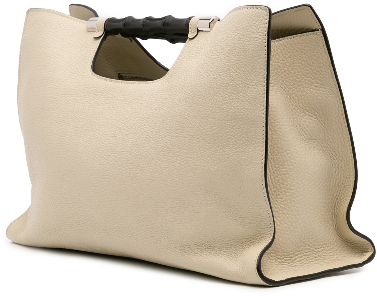 Gucci Medium Calfskin Bamboo Daily Shopper Satchel Wit