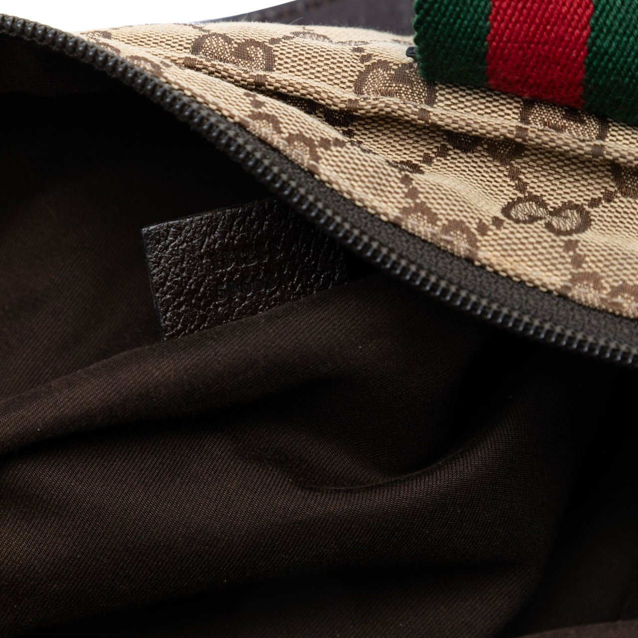 Gucci GG Canvas Web Tote Bruin