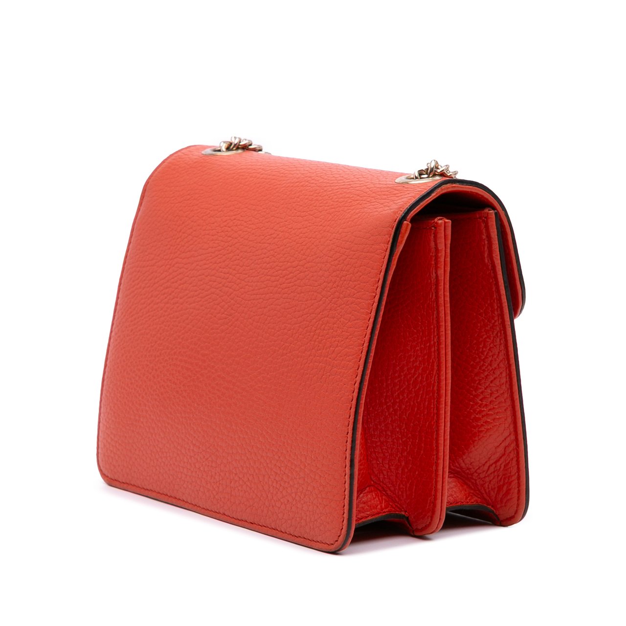 Gucci Small Dollar Calfskin Interlocking G Crossbody Oranje