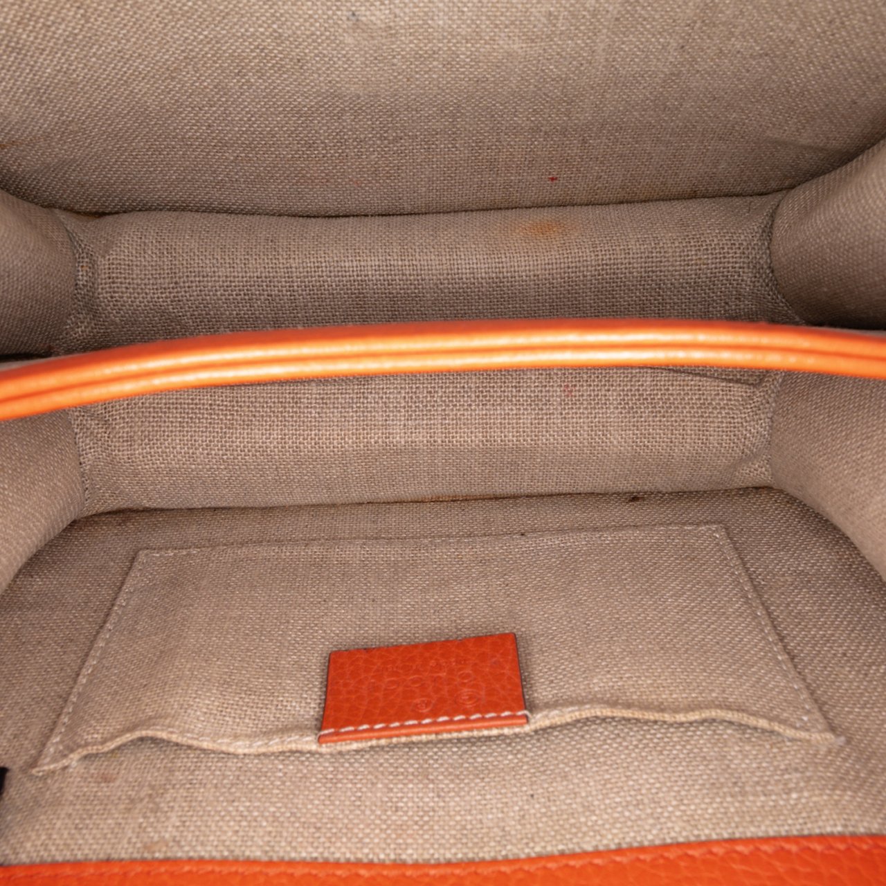 Gucci Small Dollar Calfskin Interlocking G Crossbody Oranje