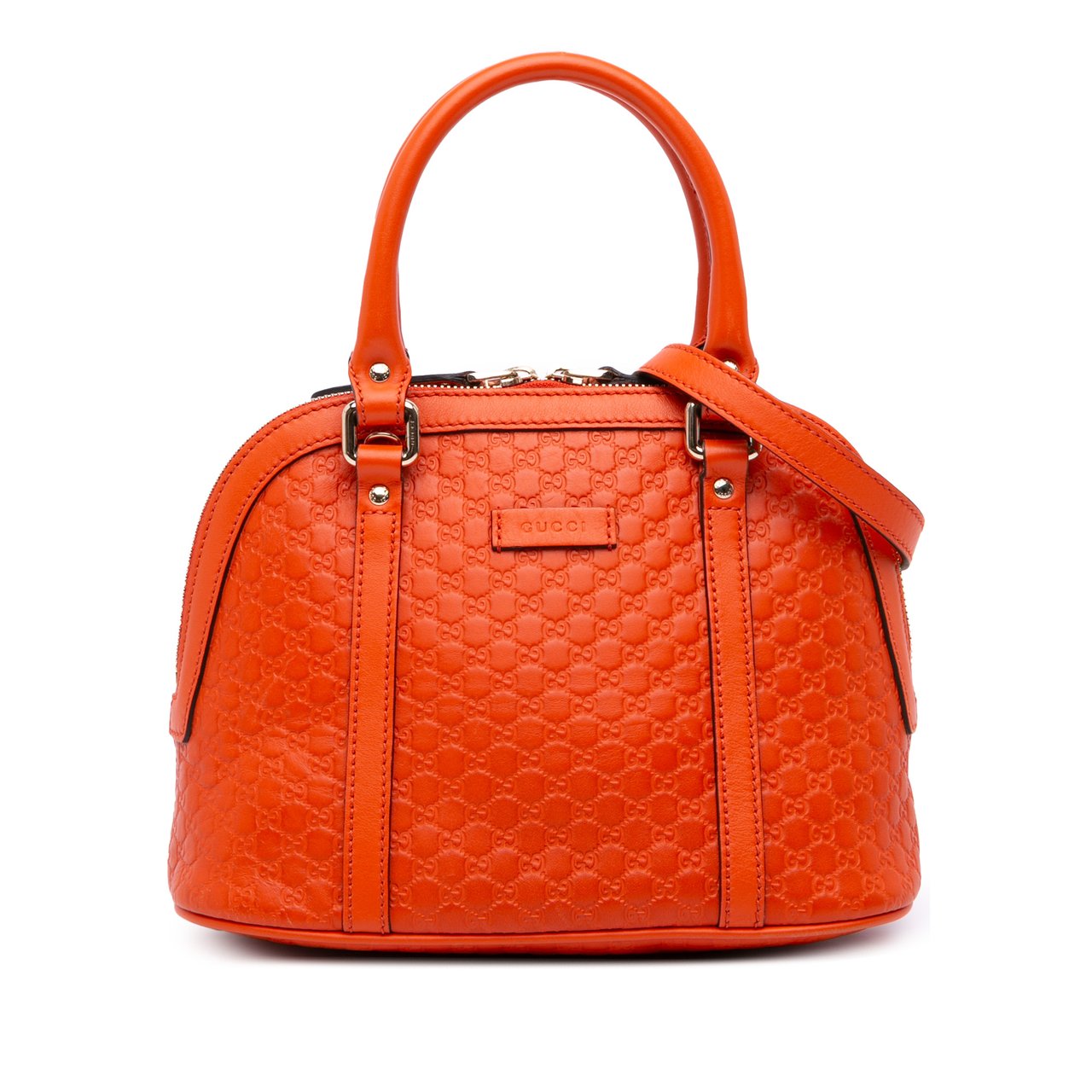 Gucci Mini Microguccissima Dome Satchel Oranje