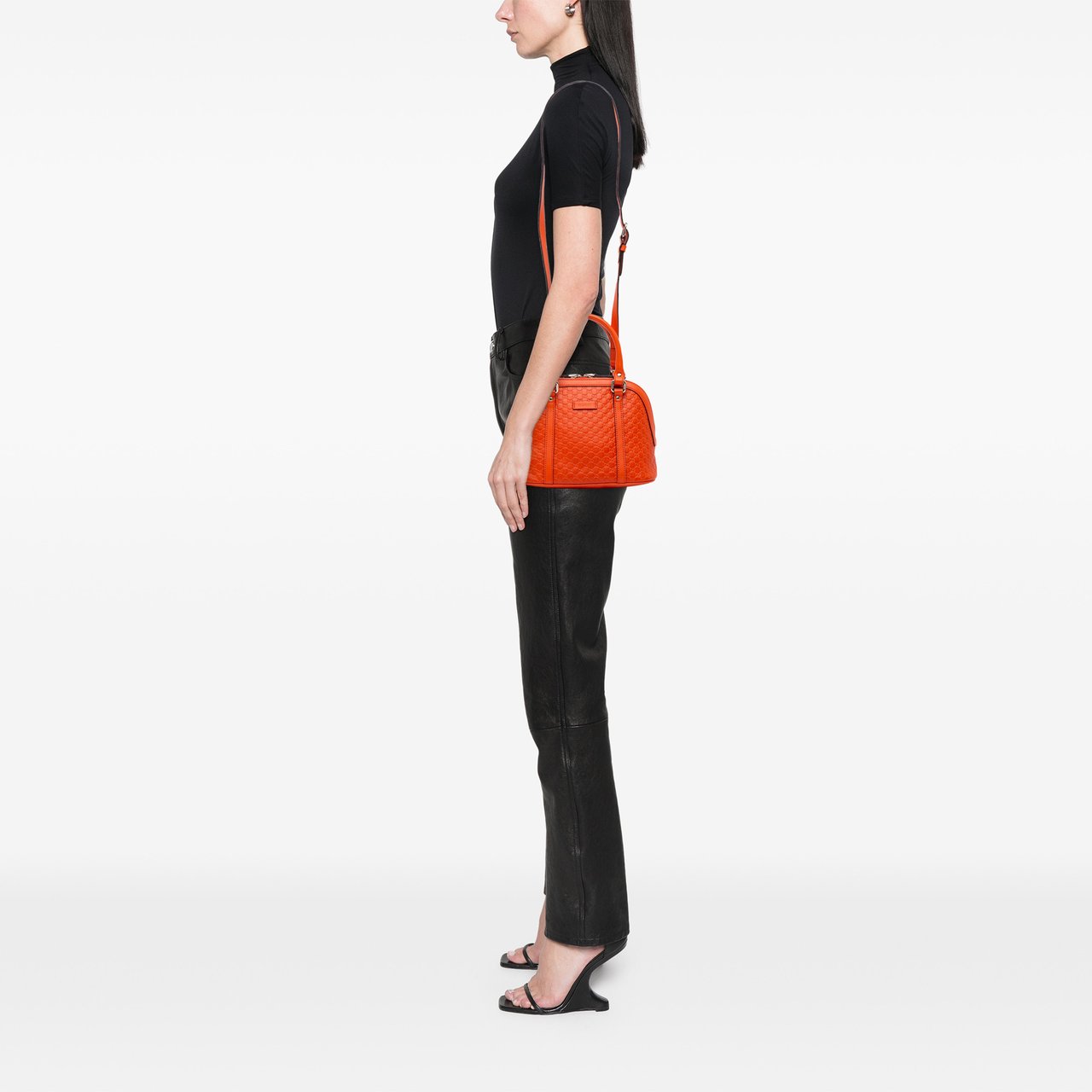 Gucci Mini Microguccissima Dome Satchel Oranje