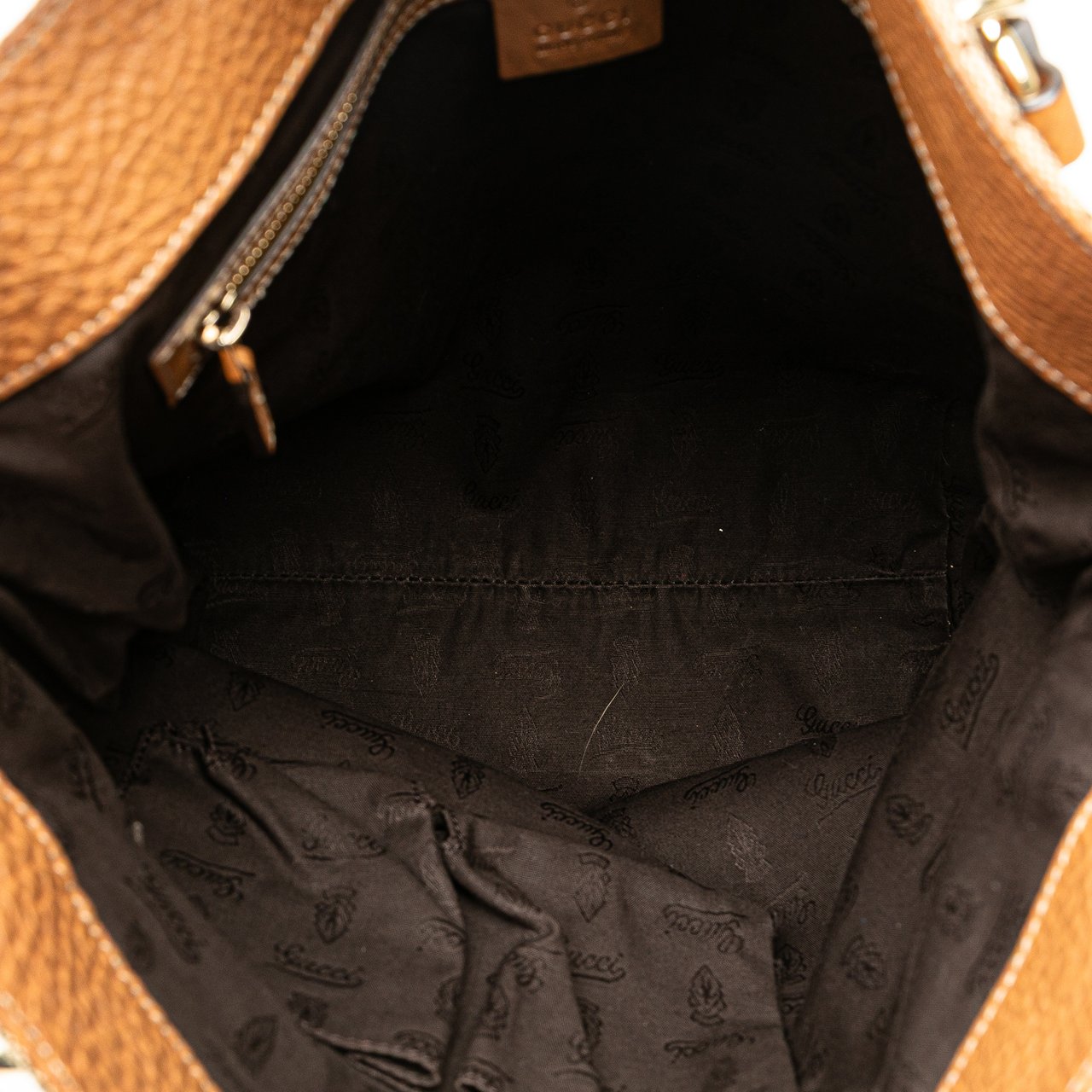 Gucci GG Canvas GG Charm Tote Bruin