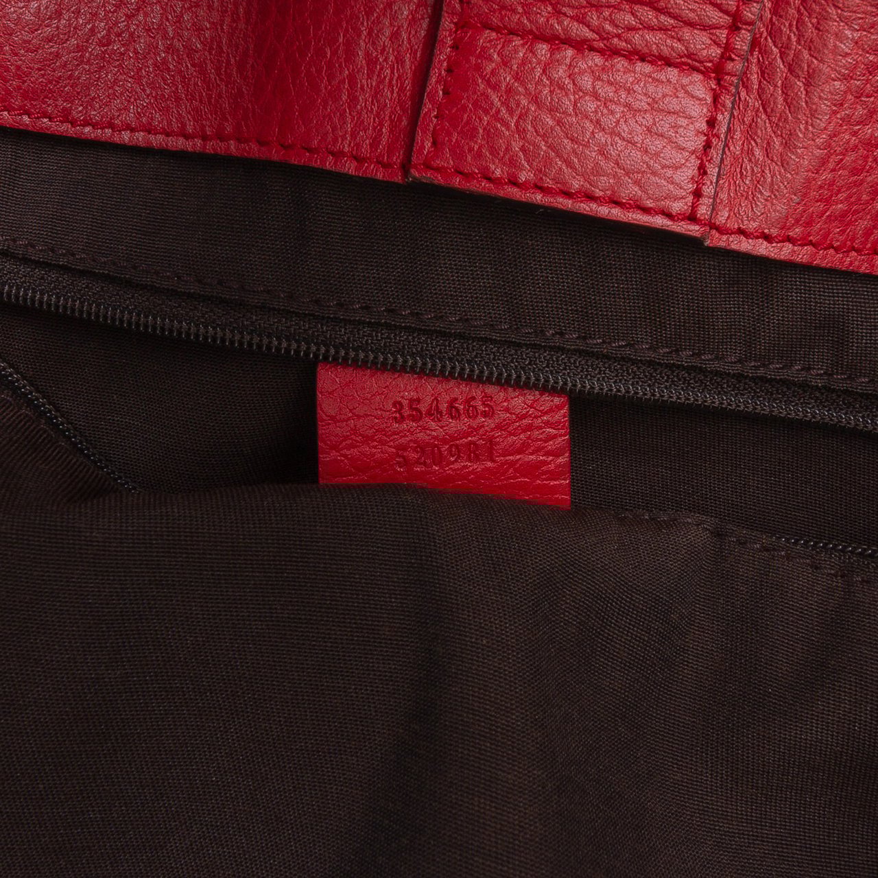 Gucci Leather Bamboo Tassel Tote Rood