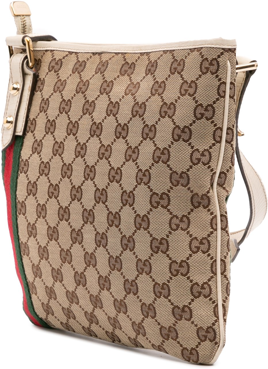 Gucci GG Canvas Jolicoeur Crossbody Bruin
