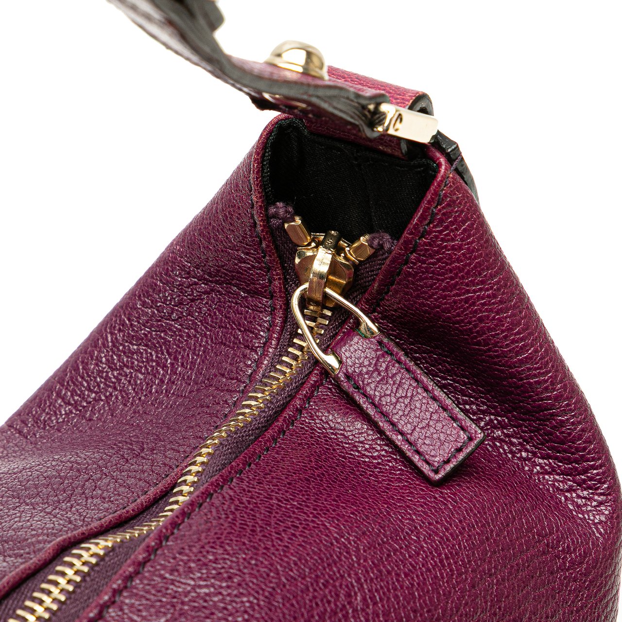 Gucci Leather Interlocking G Blondie Hobo Paars