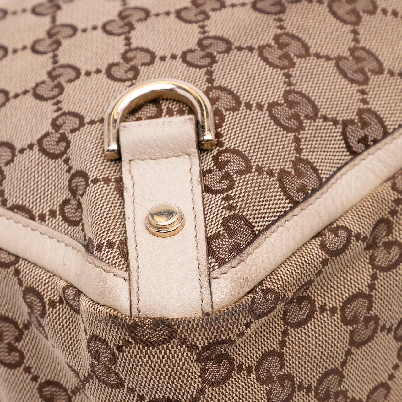 Gucci GG Canvas Abbey D Ring Tote Bruin