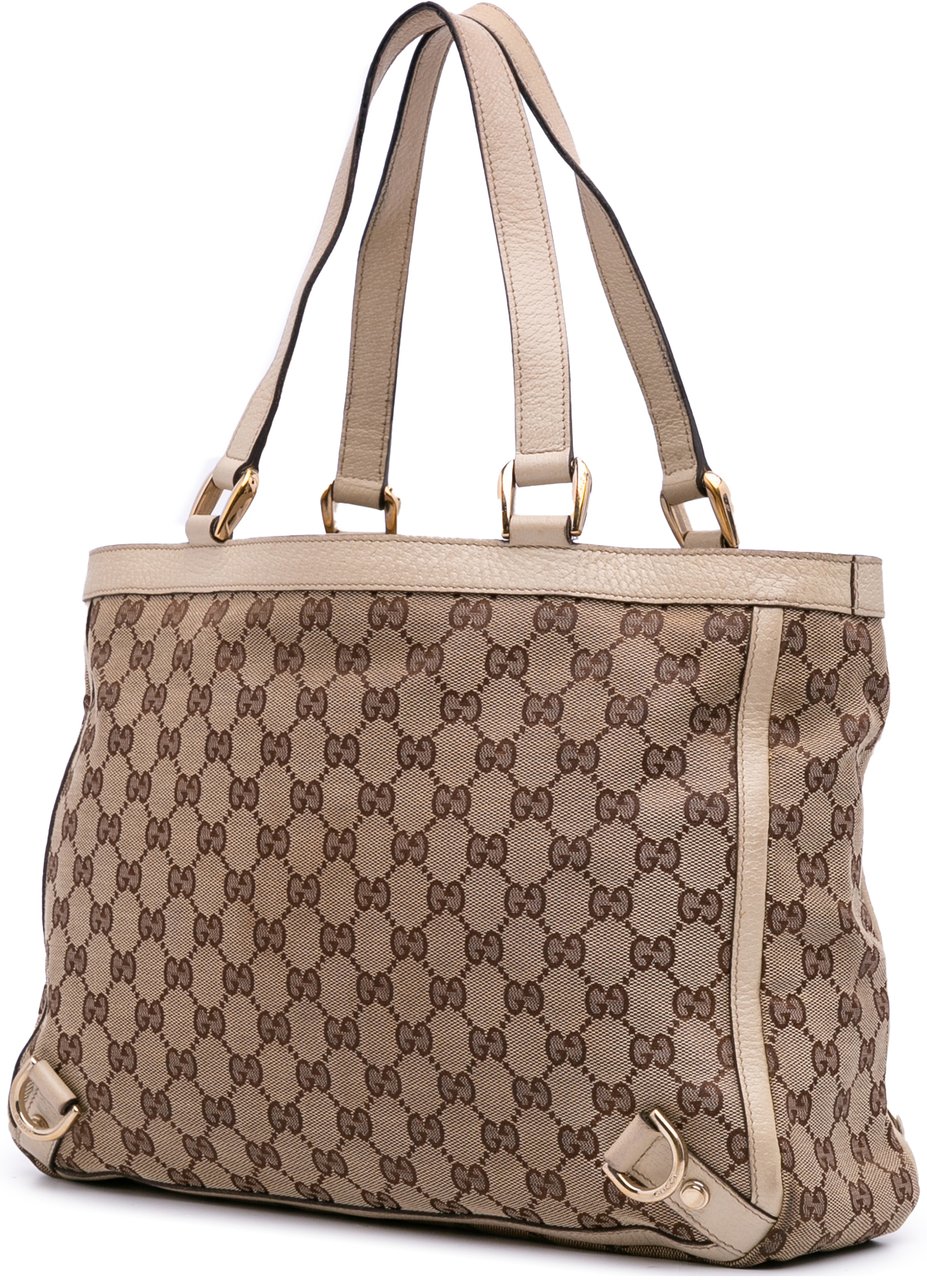 Gucci GG Canvas Abbey D Ring Tote Bruin