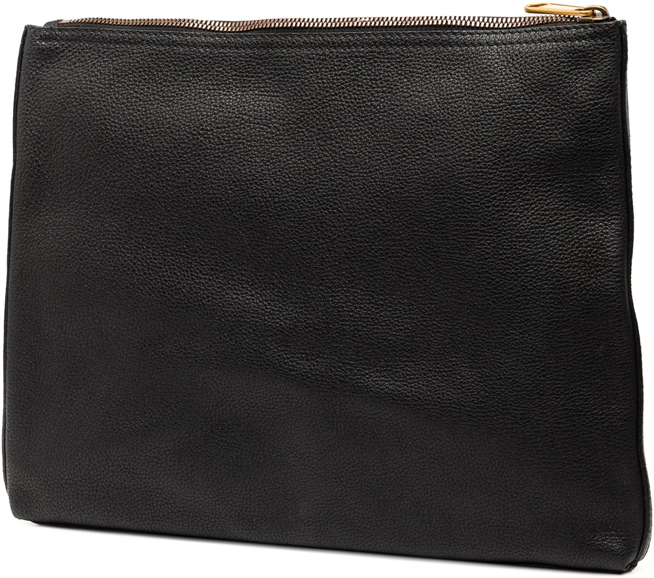 Gucci Medium Leather Logo Portfolio Clutch Zwart