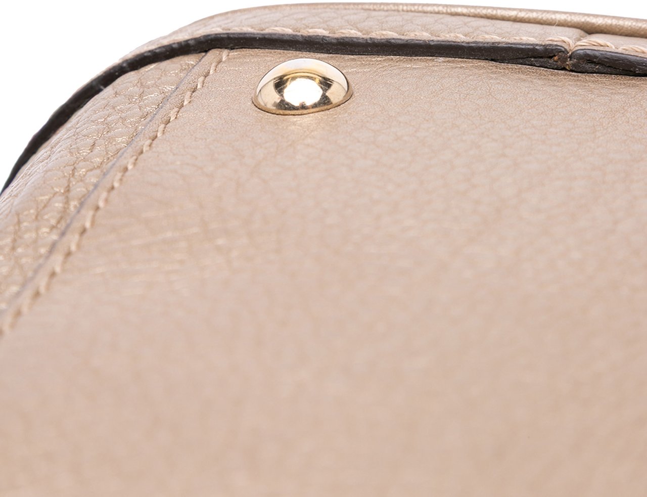 Gucci Large Leather Bella Tote Goud