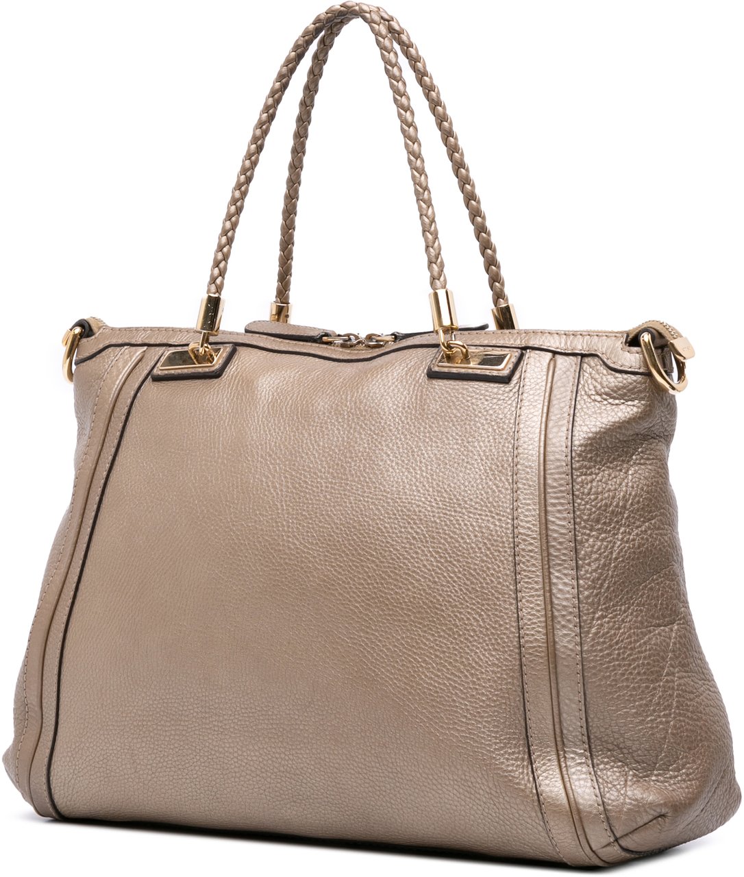 Gucci Large Leather Bella Tote Goud