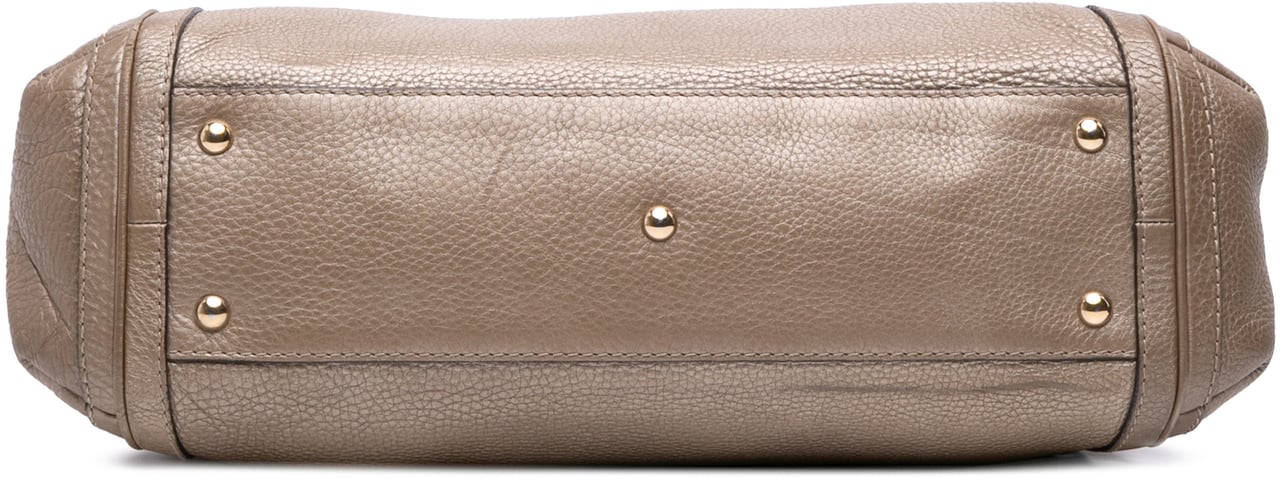 Gucci Large Leather Bella Tote Goud