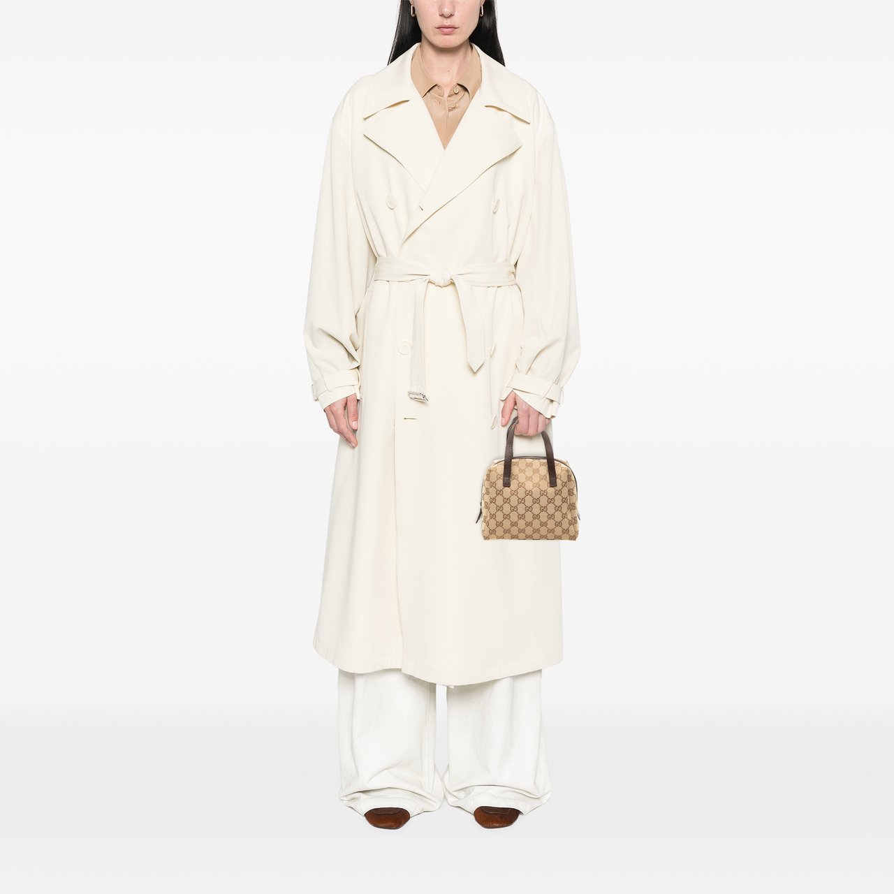 Gucci Mini GG Canvas Balthus Tofu Bag Bruin