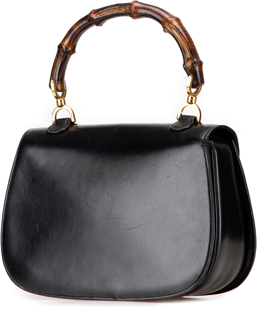 Gucci Calfskin Bamboo Night Zwart