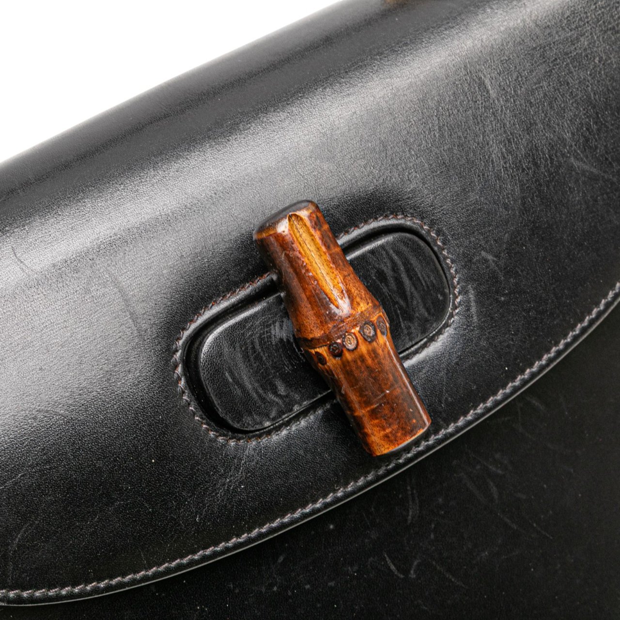 Gucci Calfskin Bamboo Night Zwart