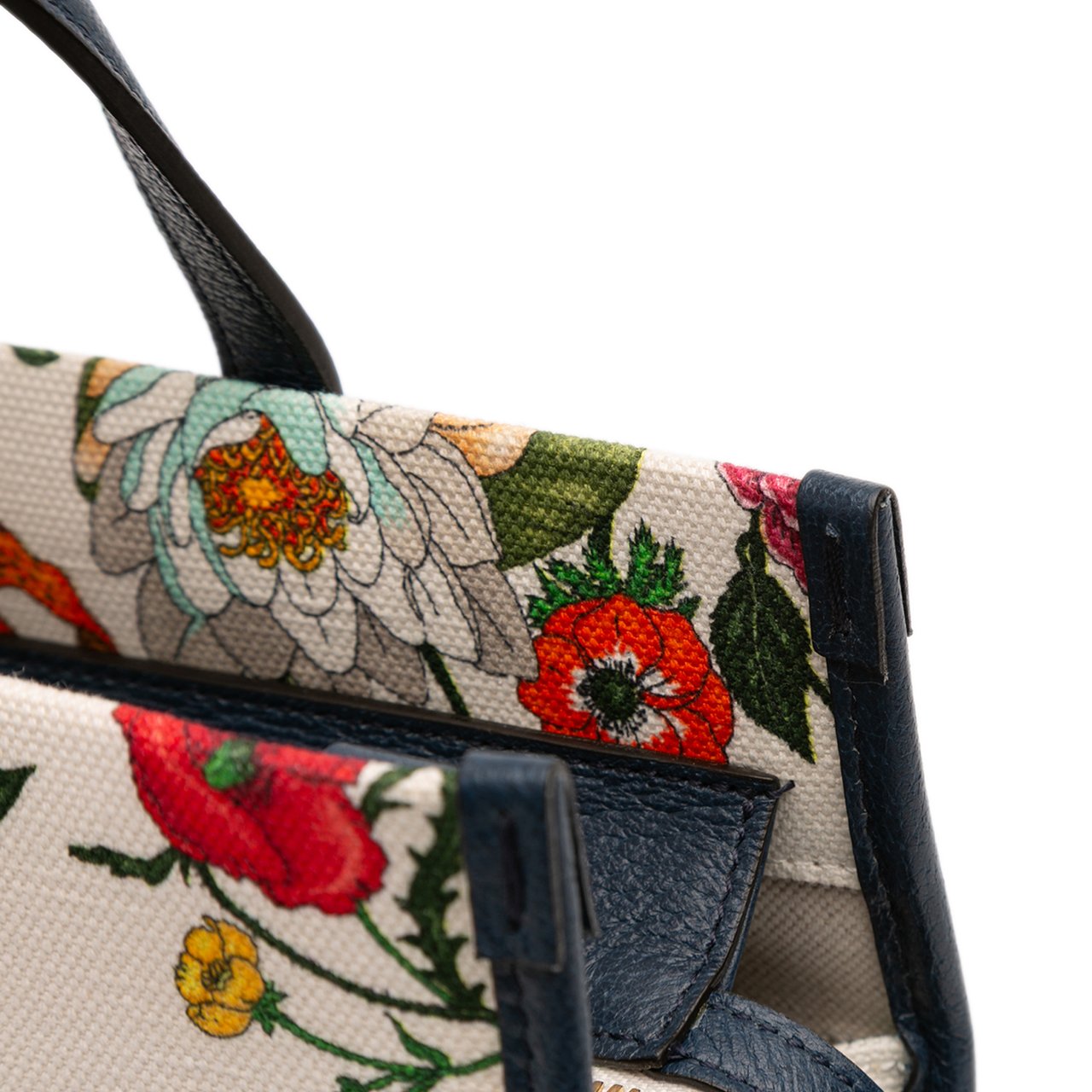 Gucci Medium Canvas Flora Satchel Wit