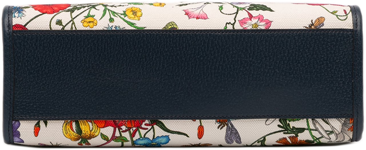 Gucci Medium Canvas Flora Satchel Wit