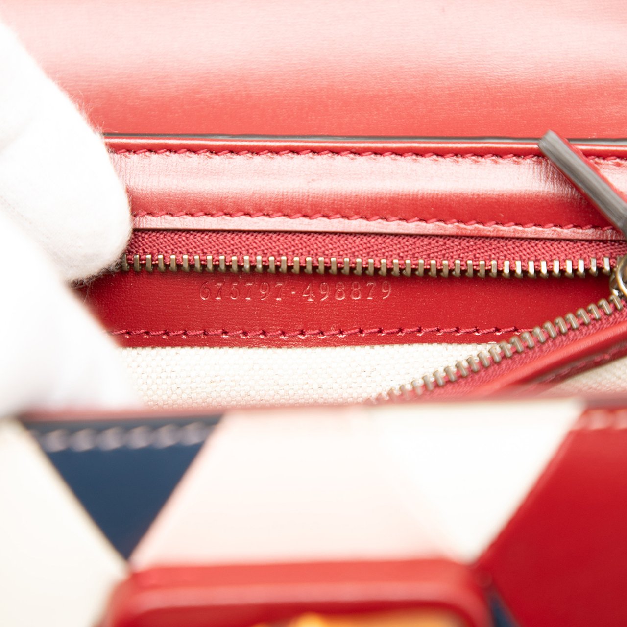 Gucci Small Calfskin Bamboo Lovelight 1947 Top Handle Bag Rood