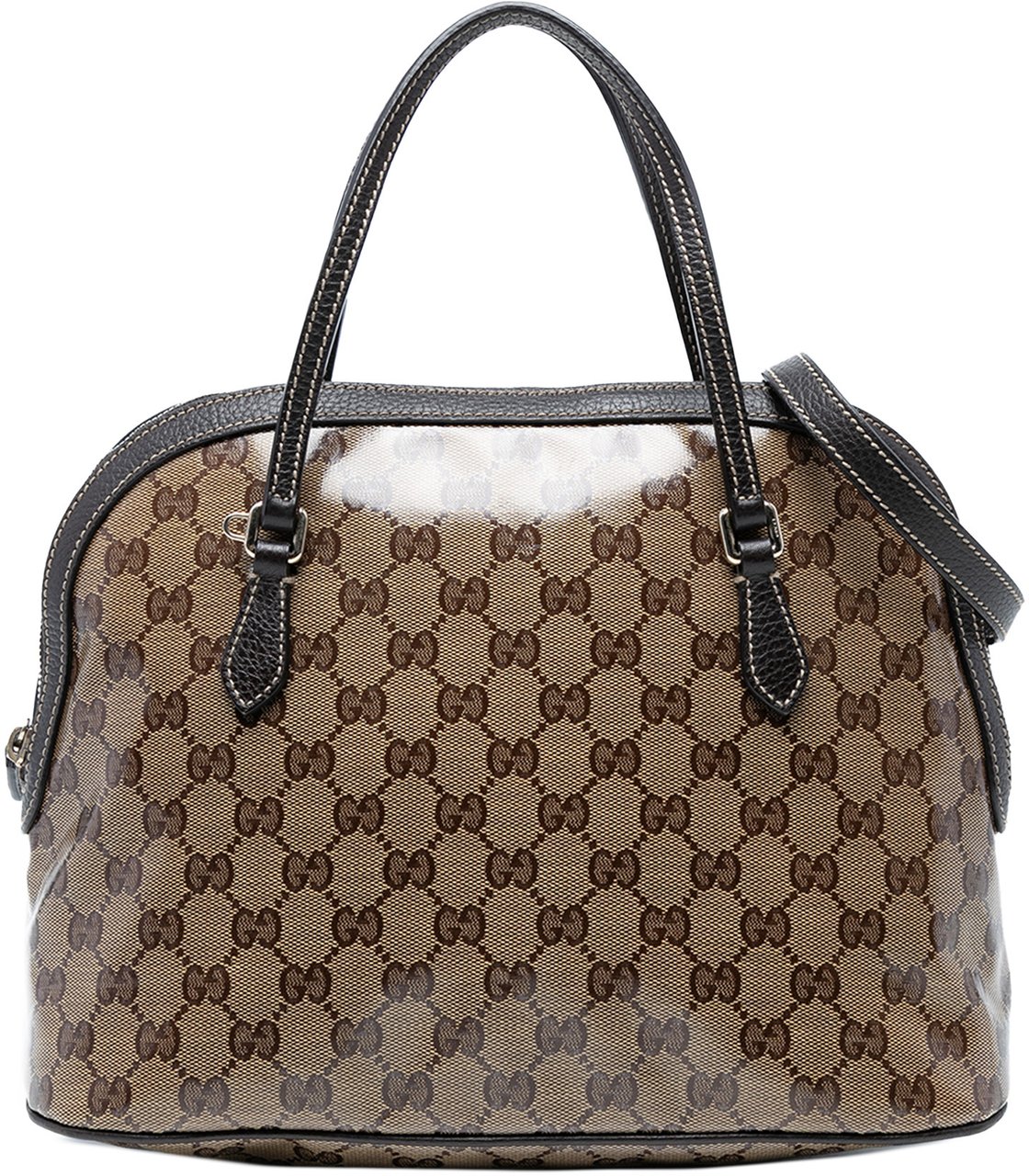 Gucci Medium GG Crystal Dome Satchel Bruin