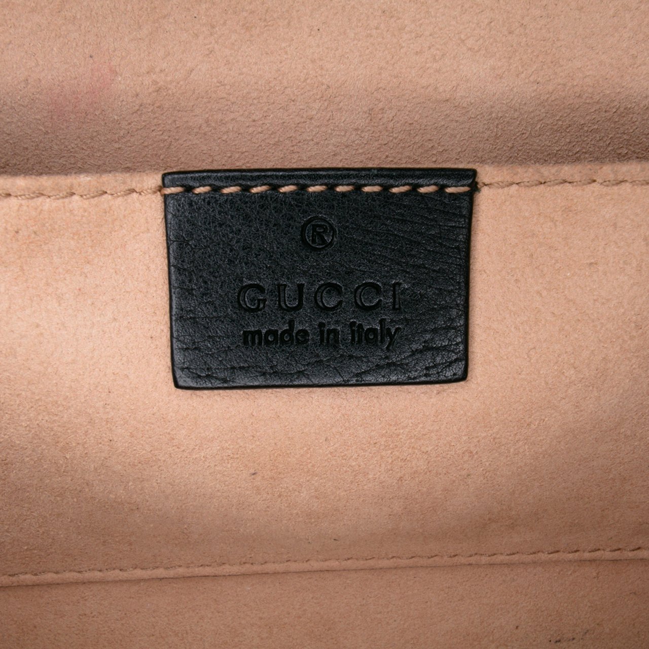 Gucci Small Leather Linea Totem Crystal Butterfly Crossbody Zwart
