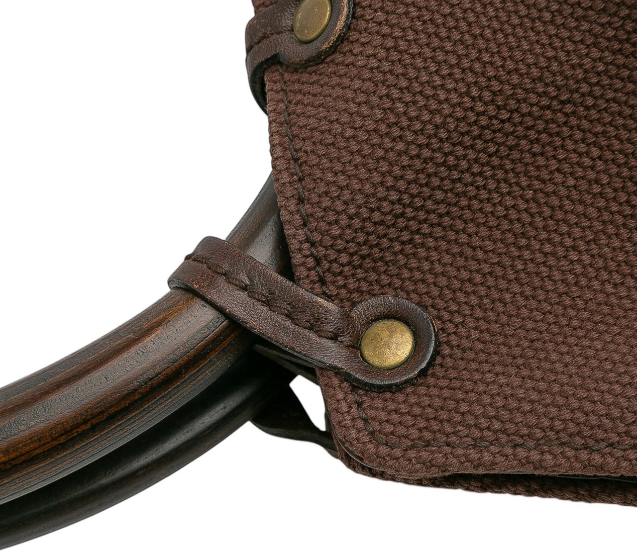 Gucci Canvas Ring Top Handle Bag Bruin