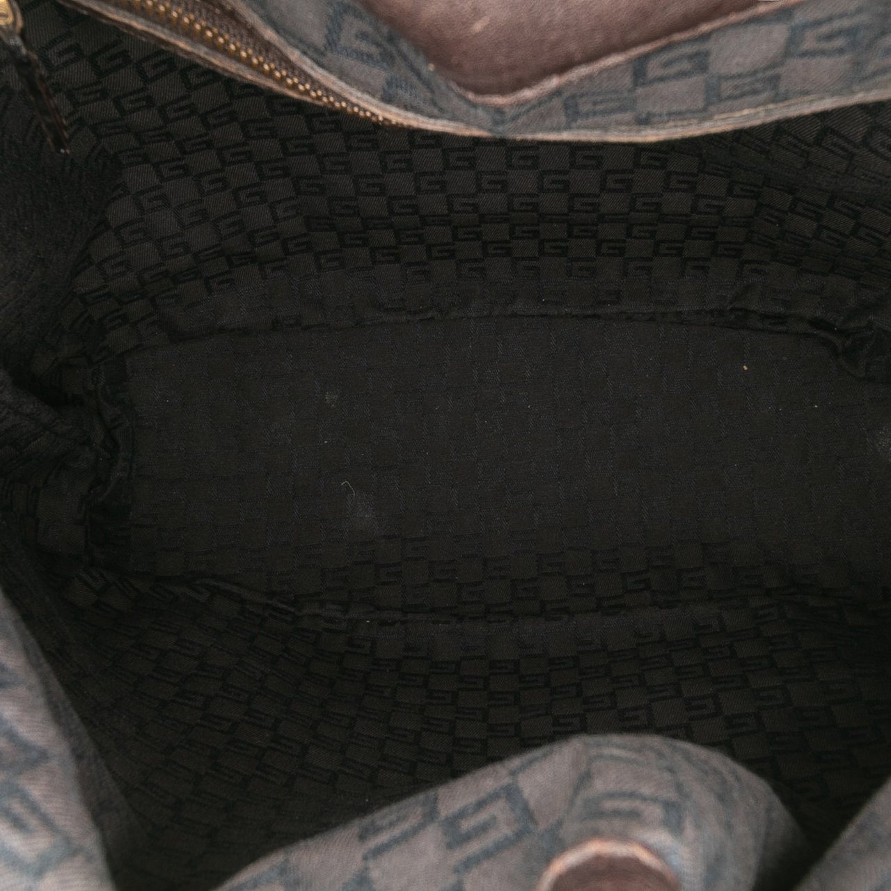Gucci Canvas Ring Top Handle Bag Bruin