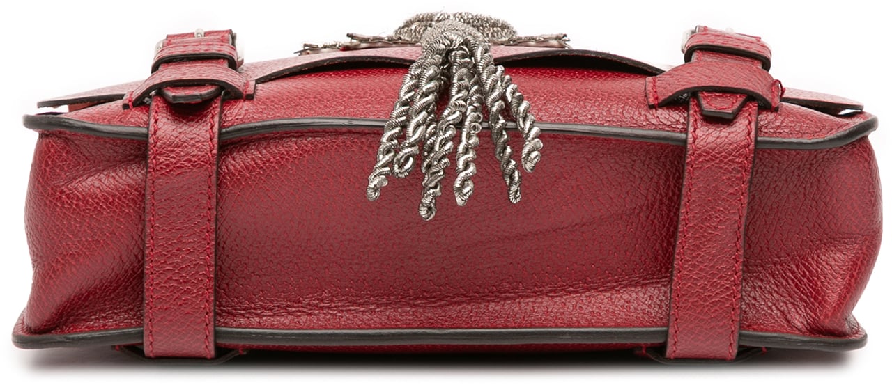 Gucci Leather Bamboo Convertible Top Handle Bag Rood