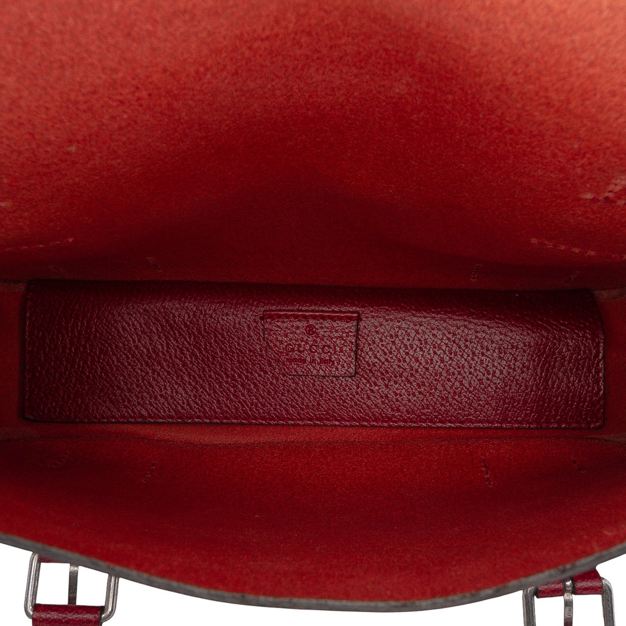 Gucci Leather Bamboo Convertible Top Handle Bag Rood