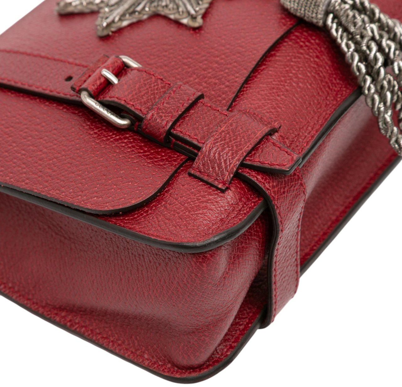 Gucci Leather Bamboo Convertible Top Handle Bag Rood