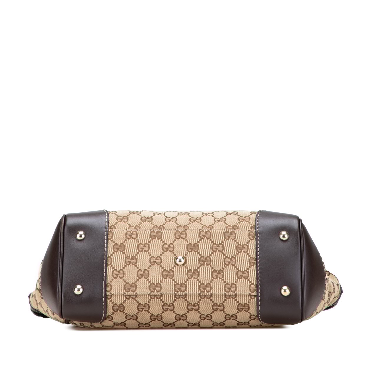 Gucci GG Canvas Web Mayfair Tote Bruin
