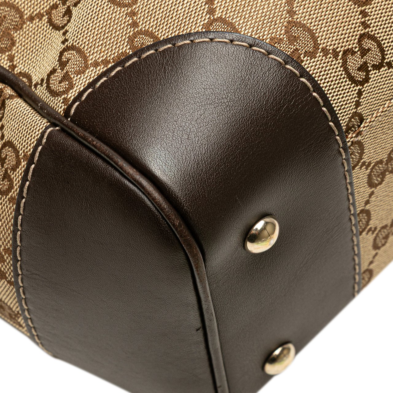 Gucci GG Canvas Web Mayfair Tote Bruin