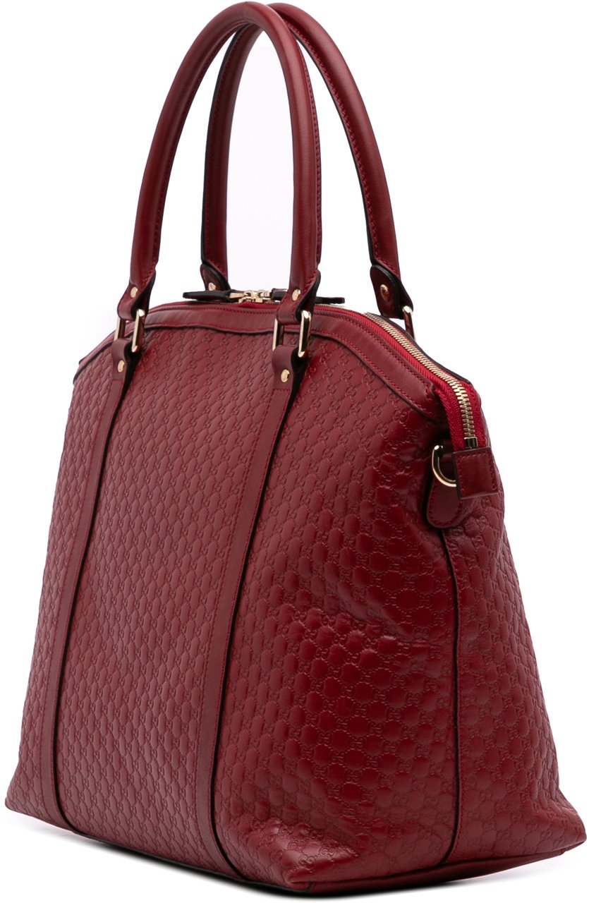 Gucci Large Microguccissima Dome Satchel Rood