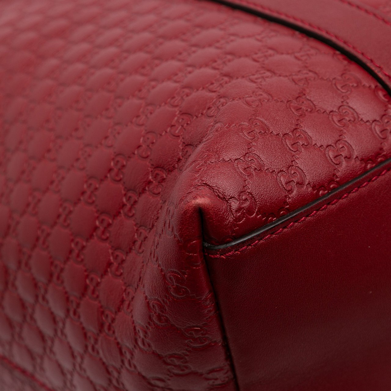 Gucci Large Microguccissima Dome Satchel Rood