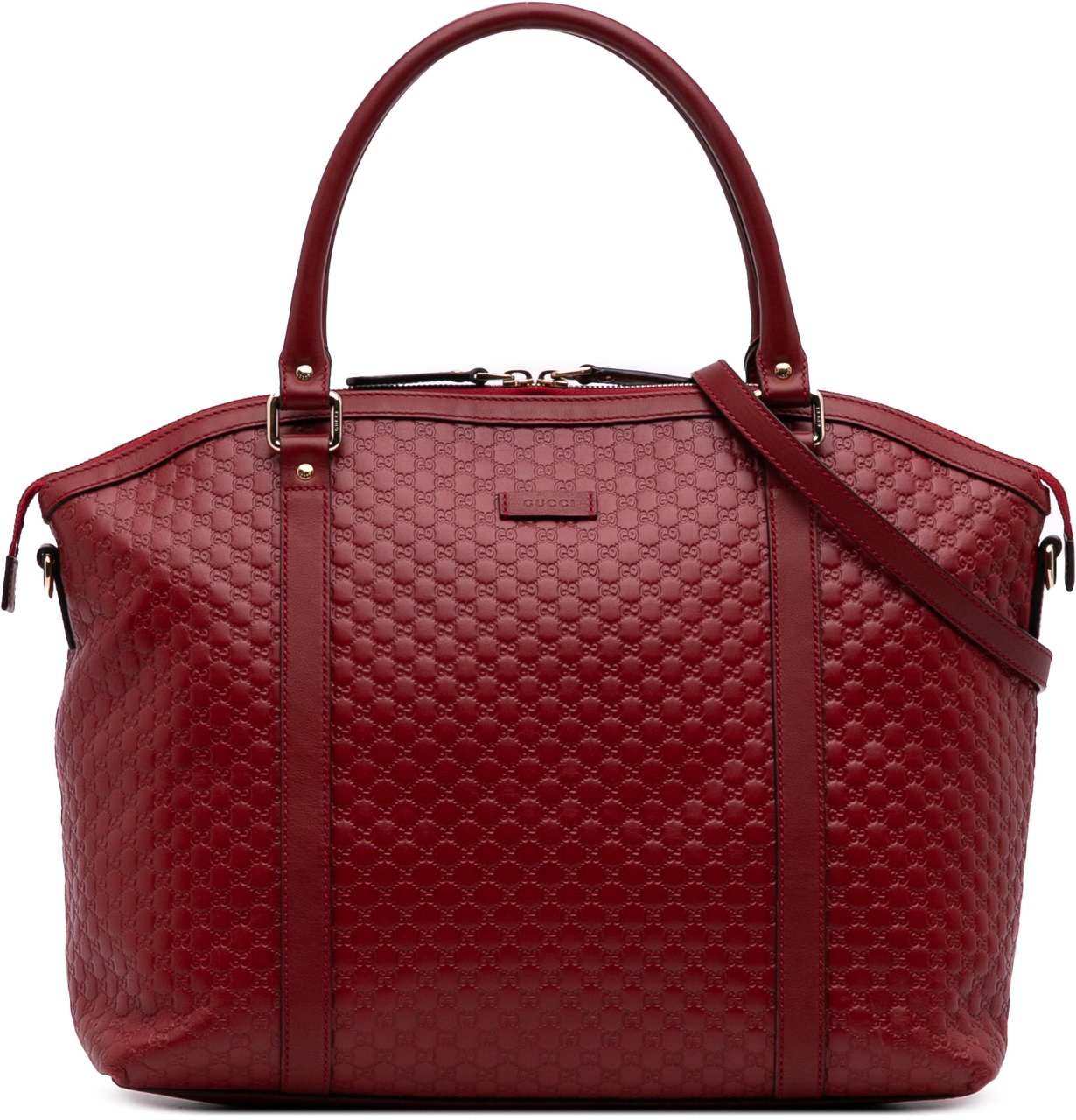 Gucci Large Microguccissima Dome Satchel Rood