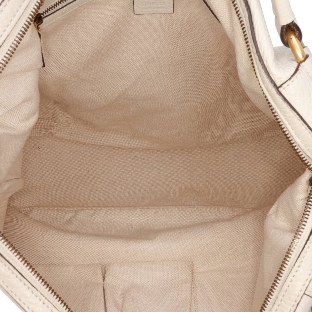 Gucci Leather Twill Satchel Wit