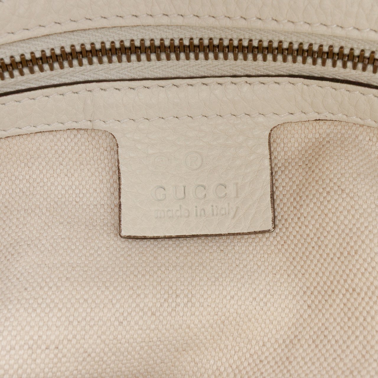 Gucci Leather Twill Satchel Wit