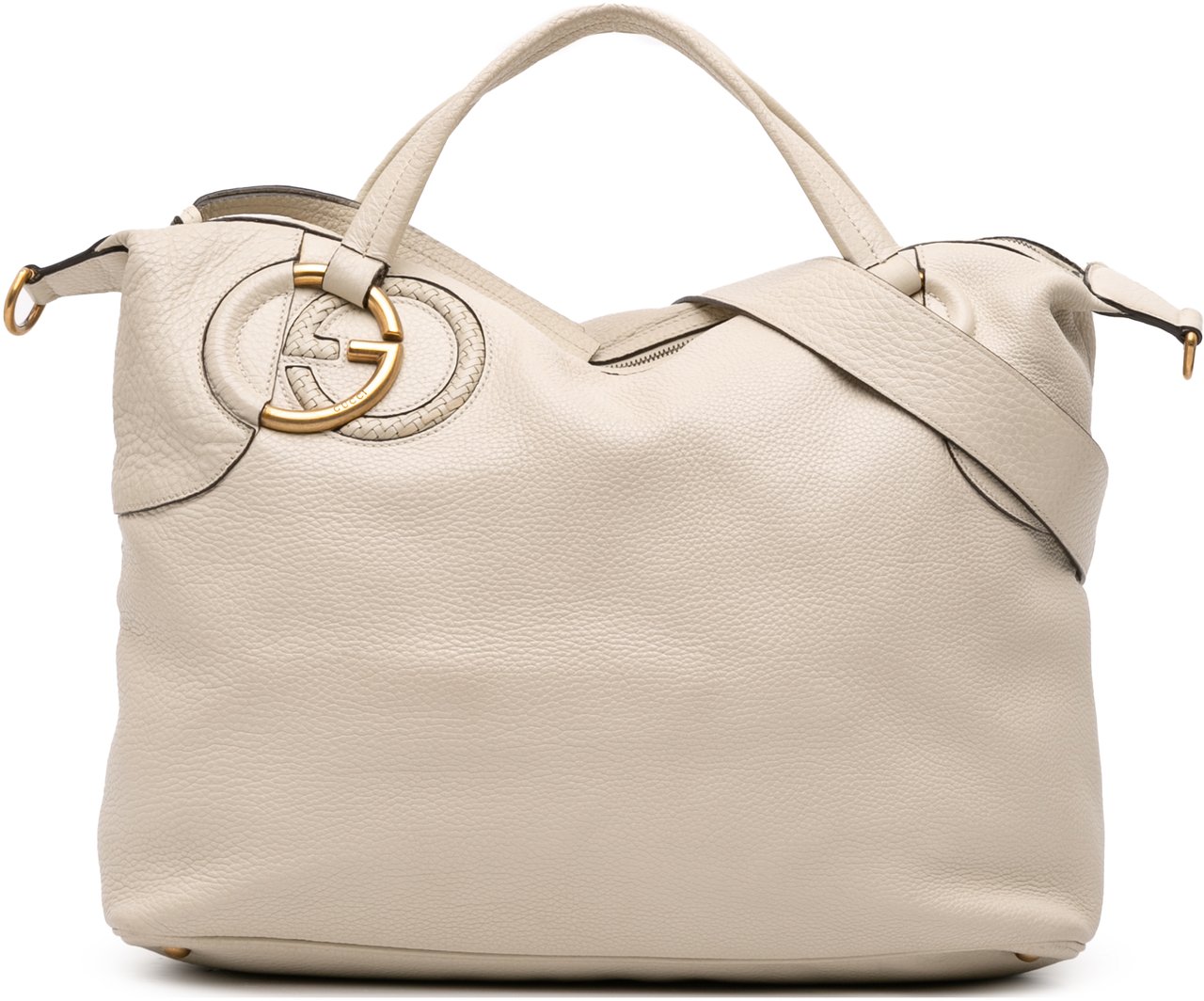 Gucci Leather Twill Satchel Wit