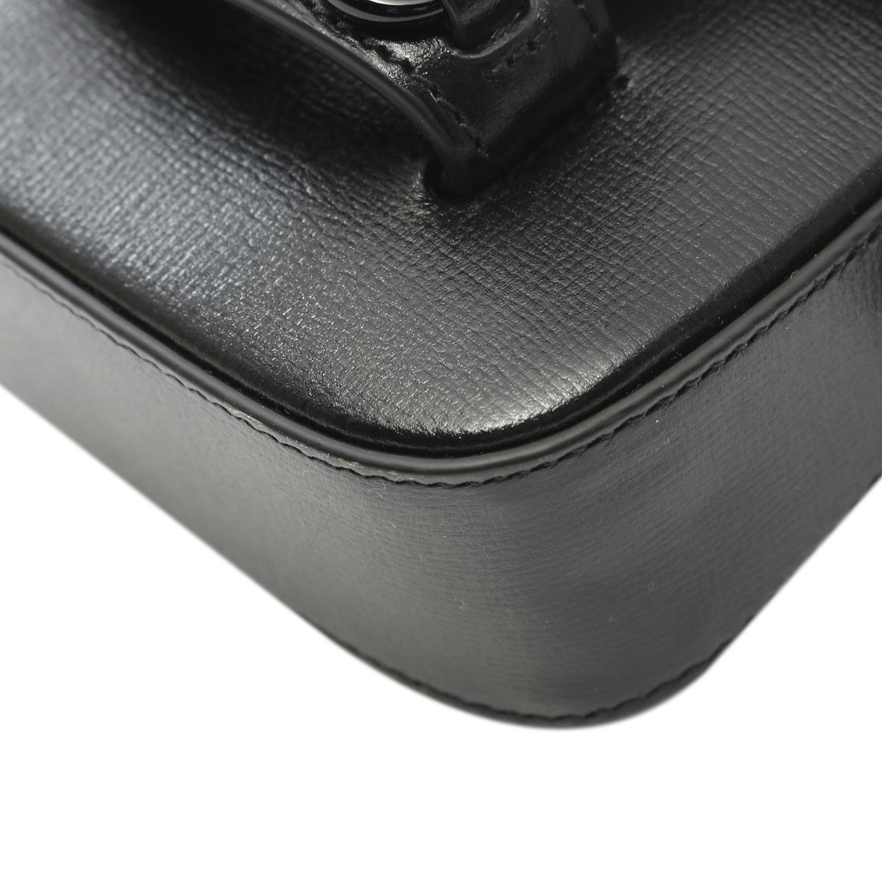 Gucci Mini Leather Horsebit 1955 Web Satchel Zwart